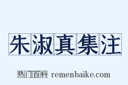 朱淑真集注是什么意思的图片